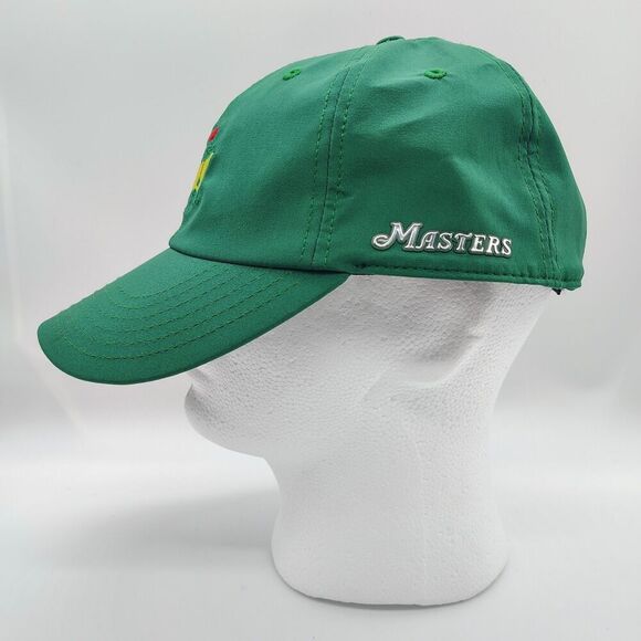 Masters Golf American Needle Hat StrapBack Silver Performance Green Adjustable - Picture 2 of 7